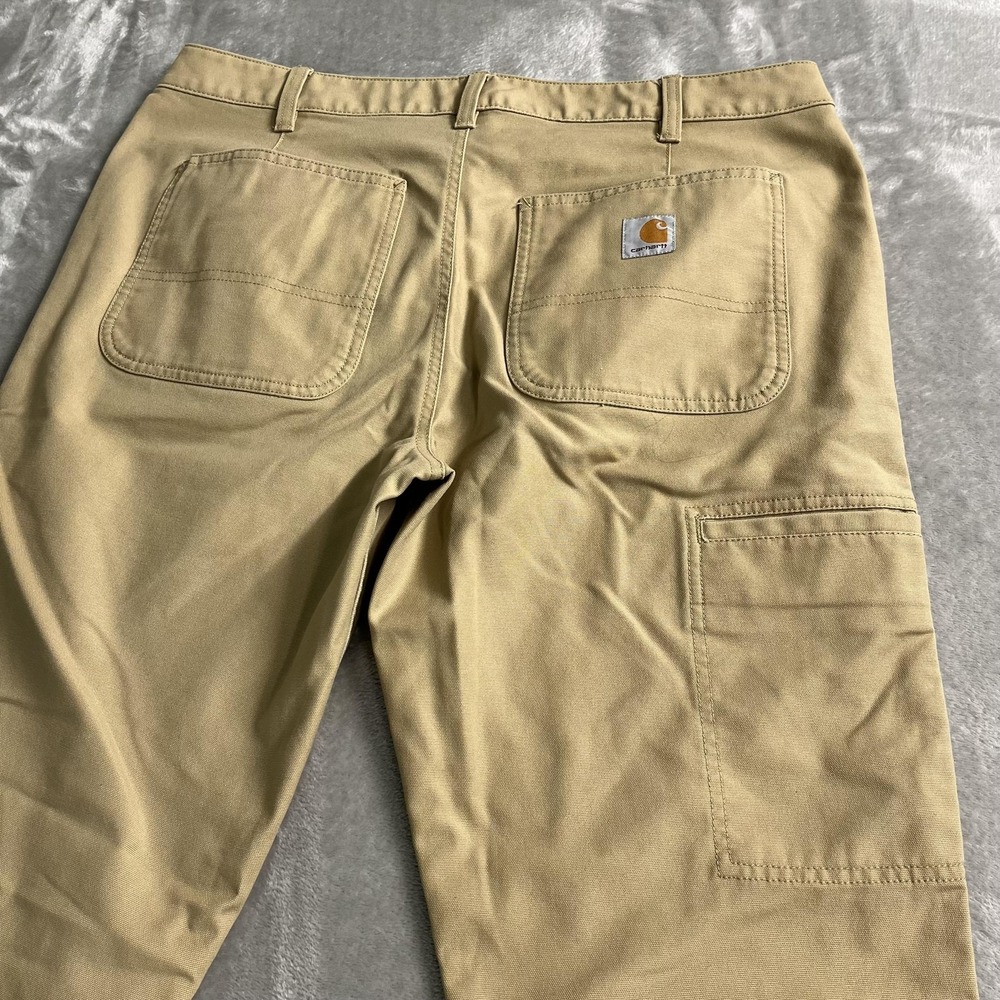 Carhartt Pants Womens 14 Regular Beige Stretch Canvas Carpenter Original Fit